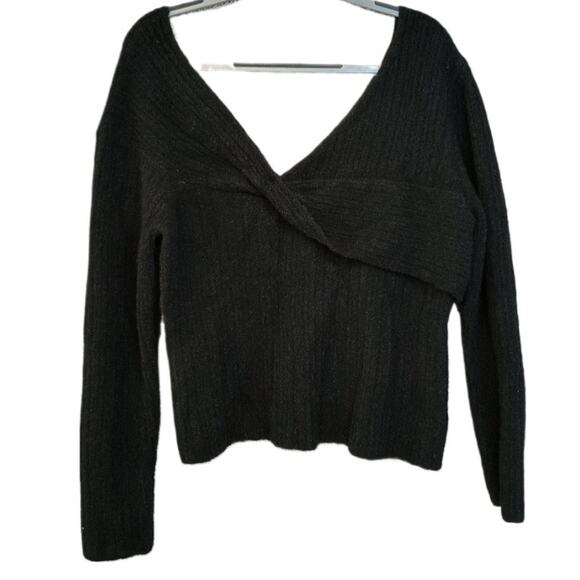 Rails Florence Alpaca Blend Sweater Black Off Shoulder L - Picture 3 of 10